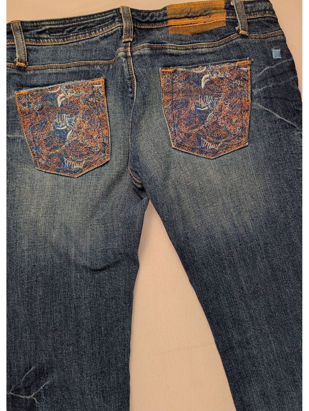 Azzure Low Rise Bootcut Jeans Dark Wash Y2K Waist 28 x 33L